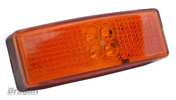 12 24V Bernstein LED Seitlich Vorne Heck Marker Licht Lkw AnhäNger Van Wohnwagen-image
