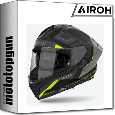 AIROH FULL FACE MOTORCYCLE HELMET MXRK31 MATRYX ROCKET MATTE YELLOW SIZE L