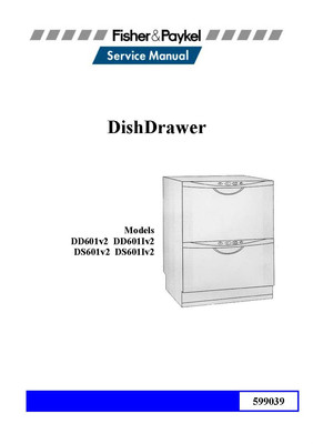 Repair Manual: Fisher & Paykel Dishwasher (Choice of 1 manual, see