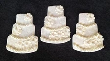 6 Wedding Cake cakes Handmade mulberry paper Shower Embellishments scrapbook 