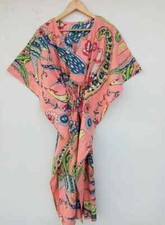 Cotton Kimono Kaftans Summer Dress Indian Night Gown Maxi Bridal Caftan Dress