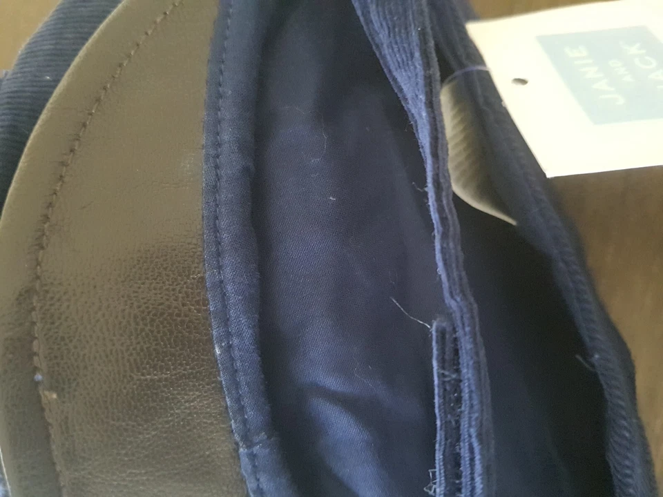 Janie And Jack Gorra Plana Sombrero Azul Marino Pana Vacaciones Bebé 3 6 M Ecuestre Nuevo con Etiquetas Foto 3 de 4