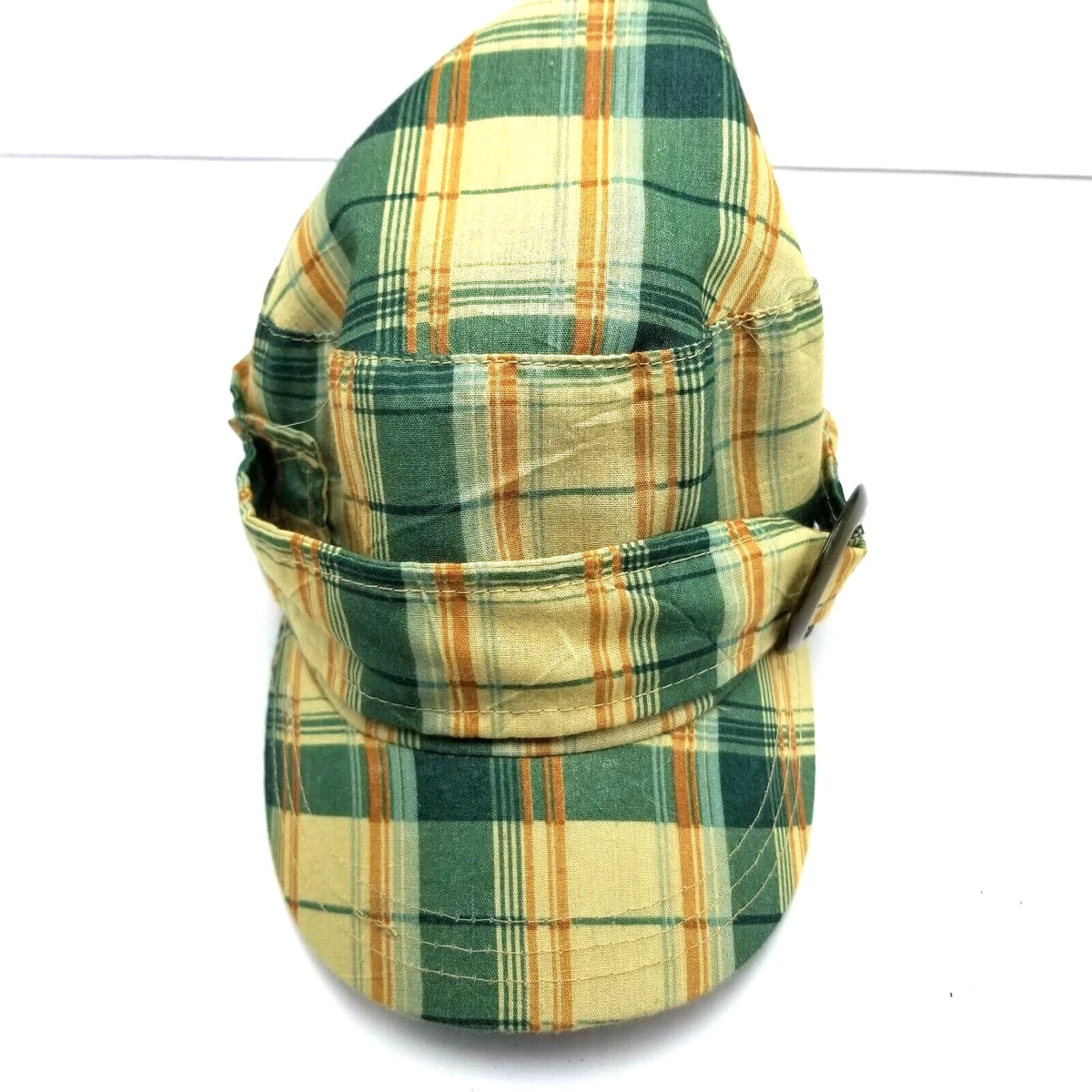 D Y Women Ladies Hat Cap Green Adult Used Fitted Flexfit L to XL G1D
