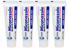  4 Pack Miconazole Nitrate 2 Antifungal Cream, Cures Most Athletes Foot, Jock I