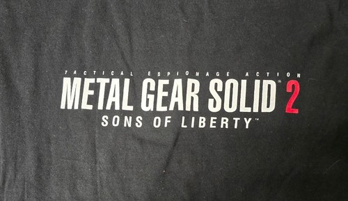 METAL GEAR SOLID 2 SONS OF LIBERTY VIDEO GAME 2001 PROMO T-SHIRT XL - Picture 5 of 6