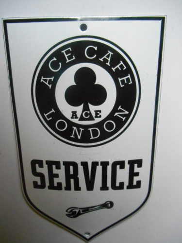 Ace Cafe London Service Emailschild Logo Chopper Bopper Vintage Werkstatt Schild - Bild 1 von 7