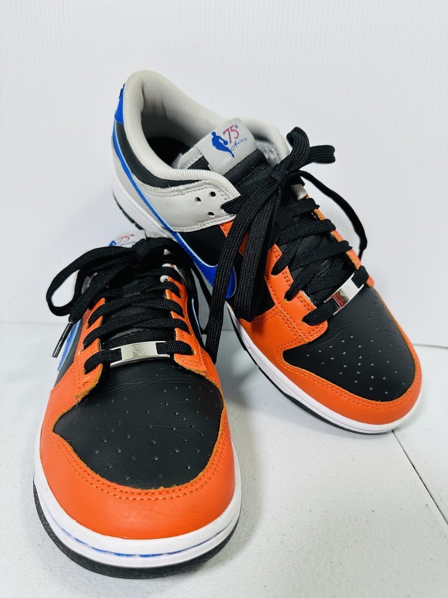 Nike Dunk Low EMB NBA 75th Anniversary Knicks Size 7.5 | eBay