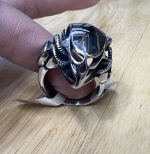 Men's 316L Stainless Steel Ring Alien Predator Size 10.5 Goth Biker Punk