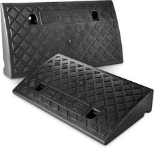 2X 9CM Curb Ramp Rubber Vehicle Slope Kerb Garage Ramps Car Wheelchair Threshold
