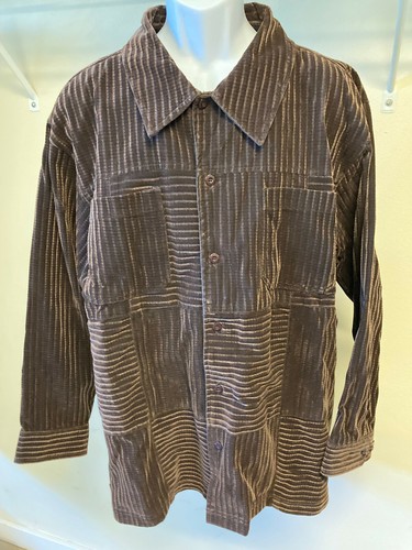 PVC Flocked Shirt Jacket Size Large L 