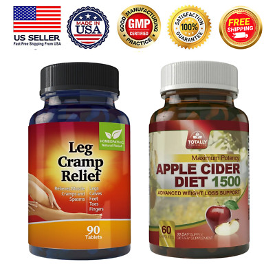 Leg Cramp Muscle Support Supplement Apple Cider Vinegar Weight Management 60 Cap