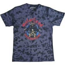 Image of Motorhead 'Born To Lose Biker' Blue Dye Wash T shirt - NEW