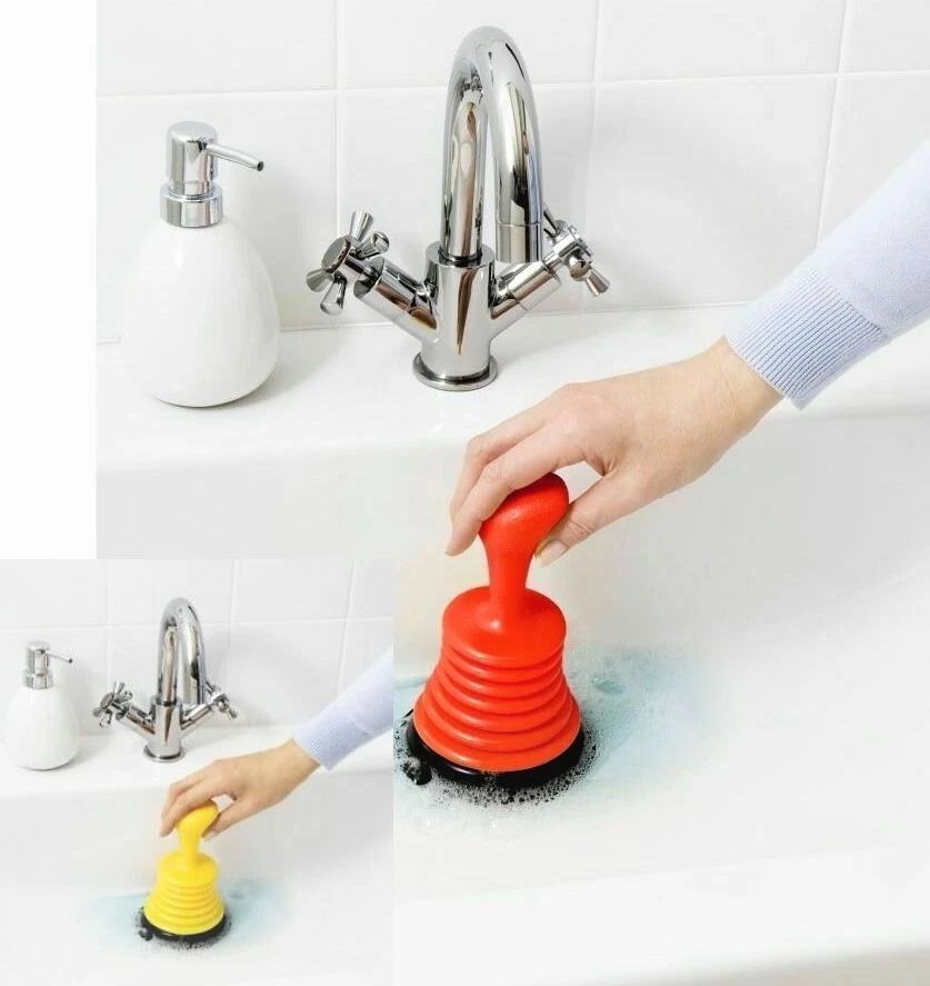 3 PAGEN ★ 2 STÜCK ABFLUSSREINIGER ROHRREINIGER PÜMPEL SAUGGLOCKE ABFLUSSFREI ★