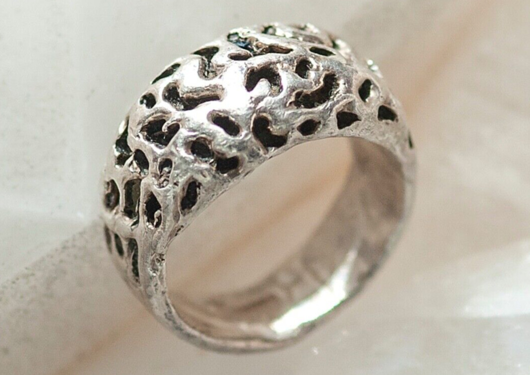 Sterling Silver Handmade Ring, Solid. Size 6, 10.… - image 1