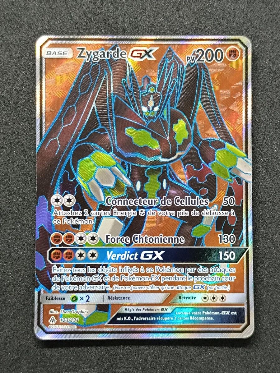 Pokemon Card Zygarde GX 123/131 SL6 Sun Moon Forbidden Light FR NM