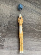 Wooden Ornament Orange Cat Umbrella 8  Whimsical