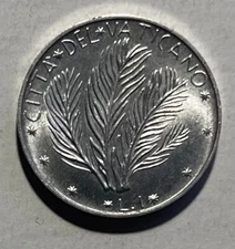 Vatican 1 Lira 1971 (Year IX) - Palm Fronds - FAO - Pope Paul VI - Uncirculated