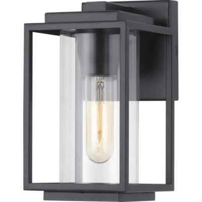 Progress Lighting Macstreet 9 In 1-Light Matte Black Modern Wall Lantern