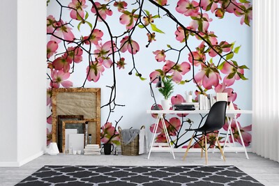 3D Peach Blossom Branch ZHUA1468 Wallpaper Wall Murals Removable Self-adhesive