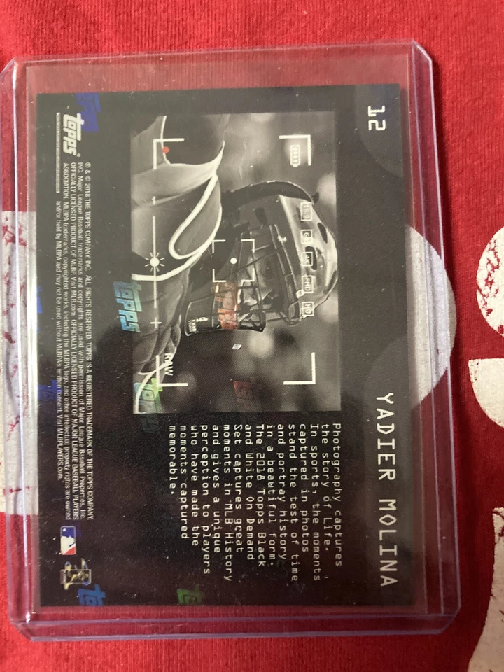 2018 Topps On Demand YADIER MOLINA #12 Black & White /1666 mint Cardinals - Image 2 of 2