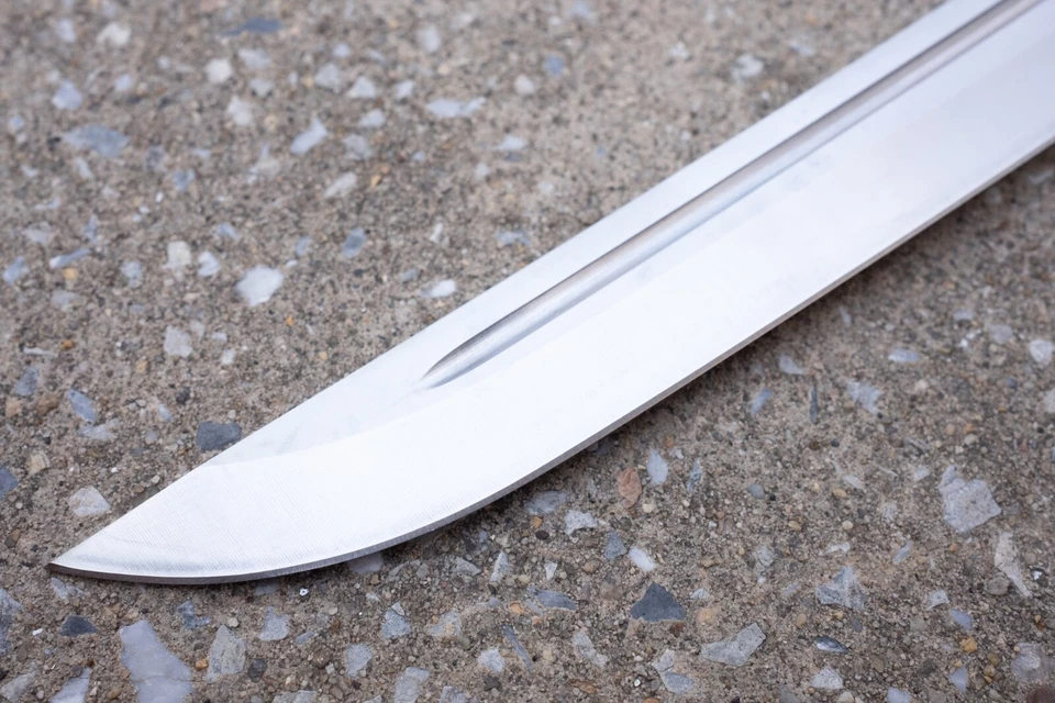 Cuchillo Tanto Mango de Goma Estilo Japanease Moderno Calibre Pesado 5mm Grueso Hoja 17" Foto 3 de 4