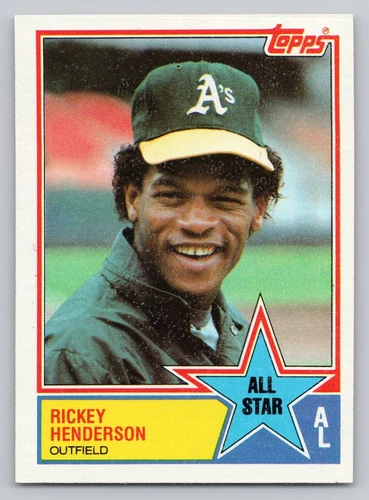 1983 Topps Rickey Henderson 391 Oakland Athletics All Star Hof