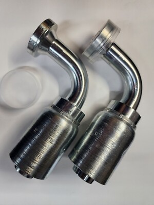 2 Pack - 16F77-12-16 Parker OEM 3/4'' SAE Code 62 Flange x 1'' Hose High Pressure