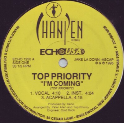 Top Priority  - I'm Coming (12'')