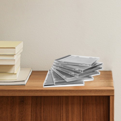 6 Pcs CD Case Storage Holders Single Container for Disc Clear Cases - Afbeelding 8 van 12