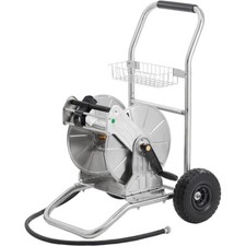 Giraffe Tools Stainless Steel Garden Water Hose Reel Cart with Wheels Heavy Duty