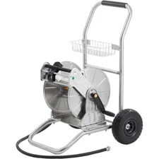 Giraffe Tools Stainless Steel Garden Water Hose Reel Cart with Wheels Heavy Duty
