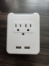 2 Outlet Wall Tap w/Dual USB