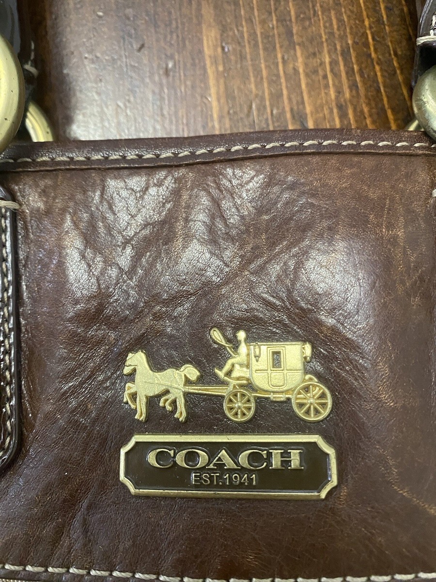 Coach Julianne Tote Bag Satchel Purse F0869-12963 Dust Bag Charms