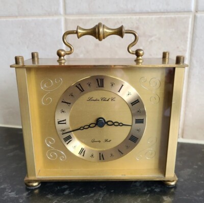 Horloge De Manteau London Clock Co – Quartz, Dorée, Avec Alarme, Allemagne
