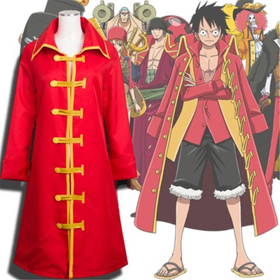 One Piece Luffy Cos Cloak New World Red Cape Cosplay Party Costume Ebay