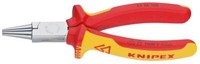 Knipex Vde-Rundzange 160 Mm, Glatte GreiffläChen, Verchromt, Isoliert, DrahtöSen