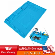 Watchmakers Rubber Non-slip Pad Desk Mat Watch Electronices Repair Work Mat Blue