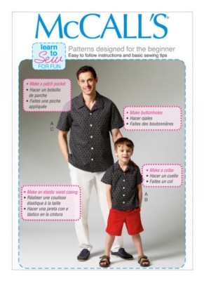 McCalls Herren Nähen lernen leicht Schnittmuster 6972 Hemd, Shorts & Hose (...