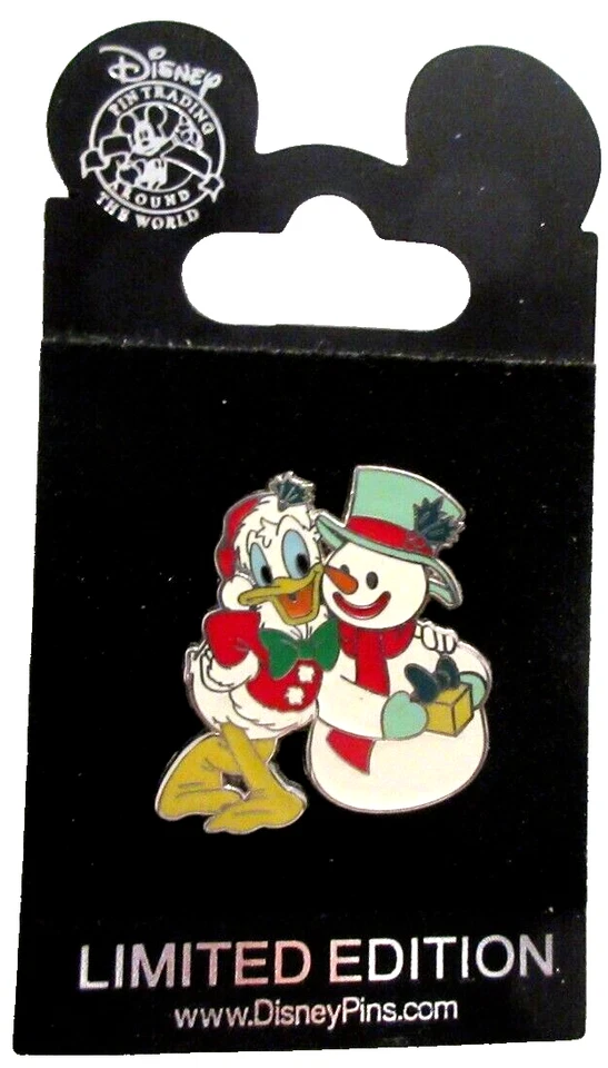 DLR HAPPY HOLIDAYS 2008 DONALD WITH SNOWMAN CHRISTMAS PIN - LE OF 750 #66346 - Изображение 3 из 3