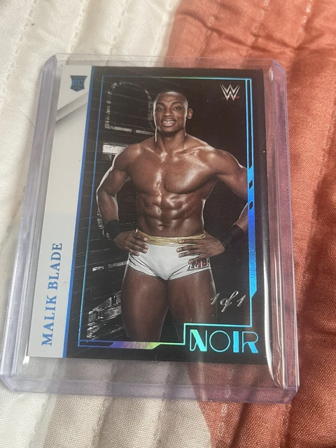 2022 Panini Chronicles WWE Noir Malik Blade 1/1 One of One Rookie Card RC Rare