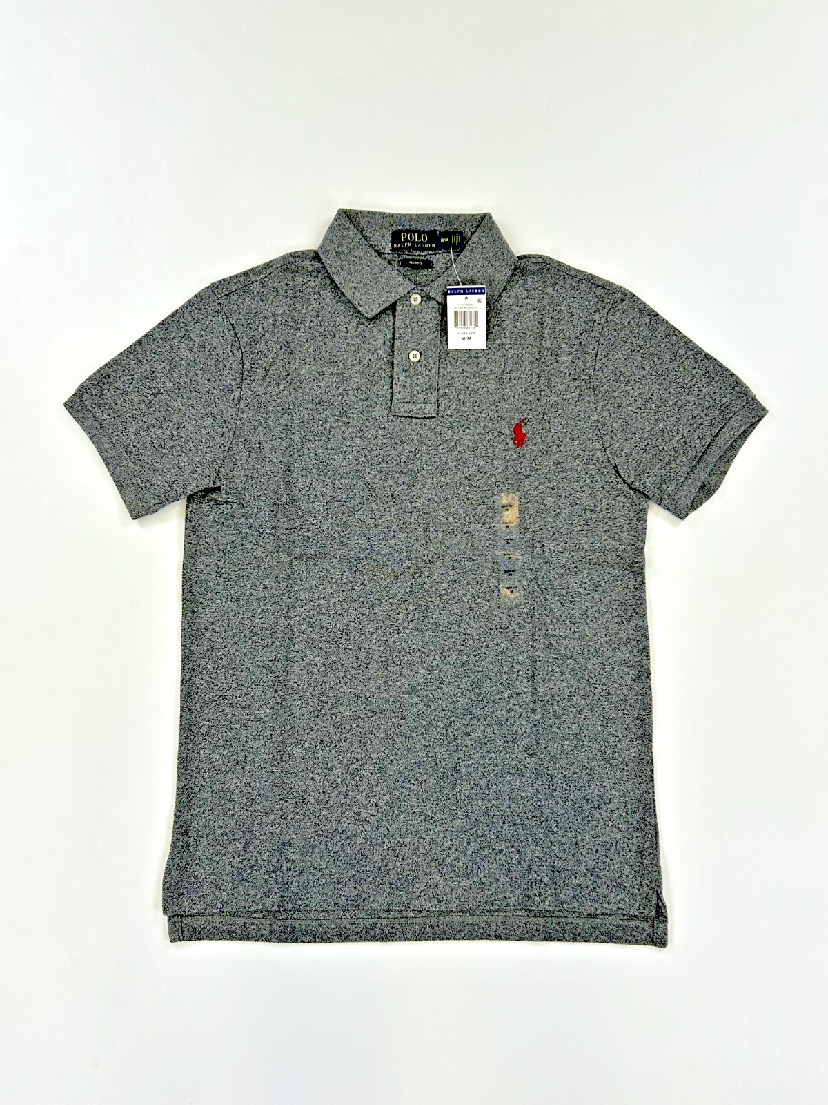 Рубашка поло Polo Ralph Lauren Slim Fit с коротким рукавом - Серая (красная) - Размер: Средний