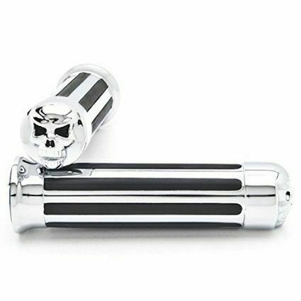 1 Inch 25mm Skull Motorcycle Handlebar Hand Grips Harley