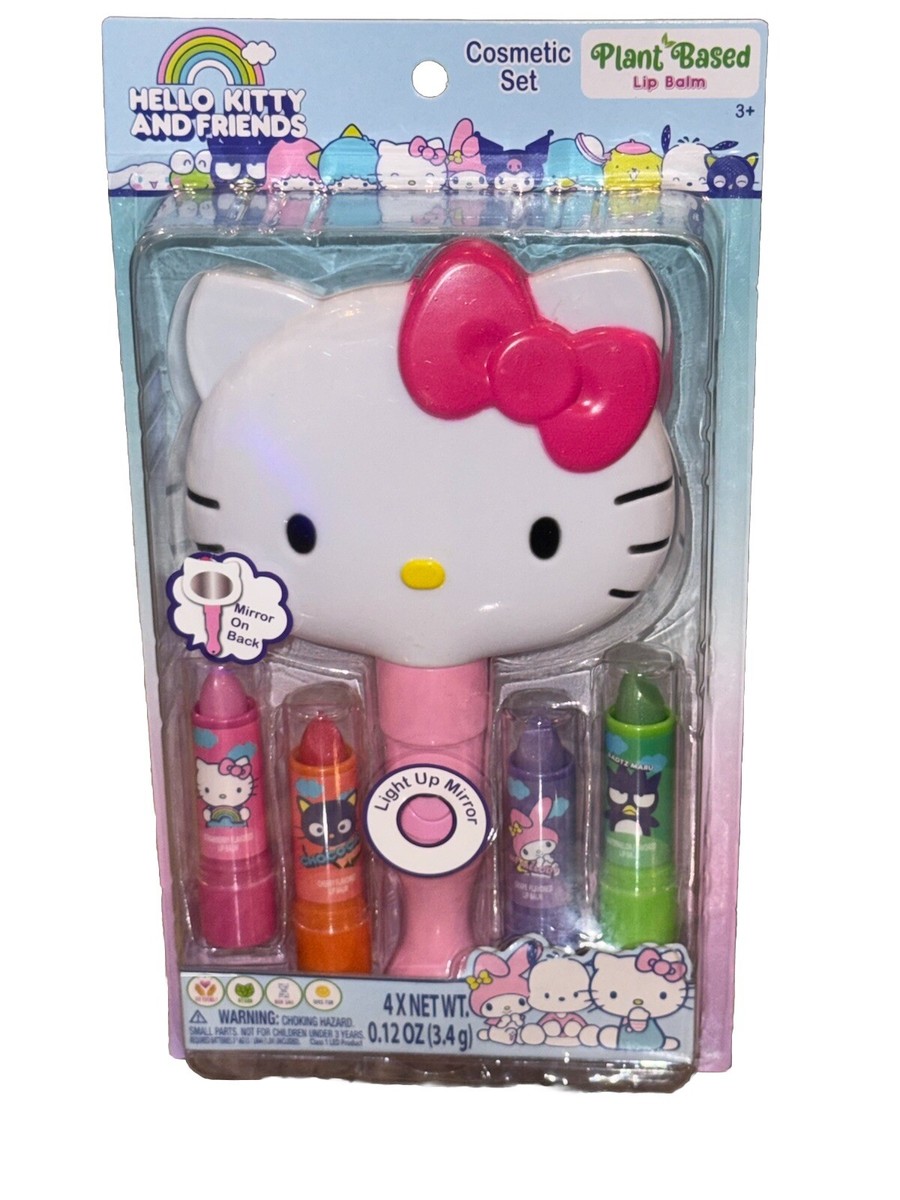 Children Girl Hello Kitty Friends Cosmetic Set Mirror Light Plant