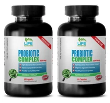 Digestive Support Supplement - PROBIOTIC COMPLEX 500mg - 2 Bottles 120 Capsules