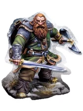 1:24 scale 75mm Resin Figures Model Kit，Fantasy Dwarf Warrior R77 Garage Kit