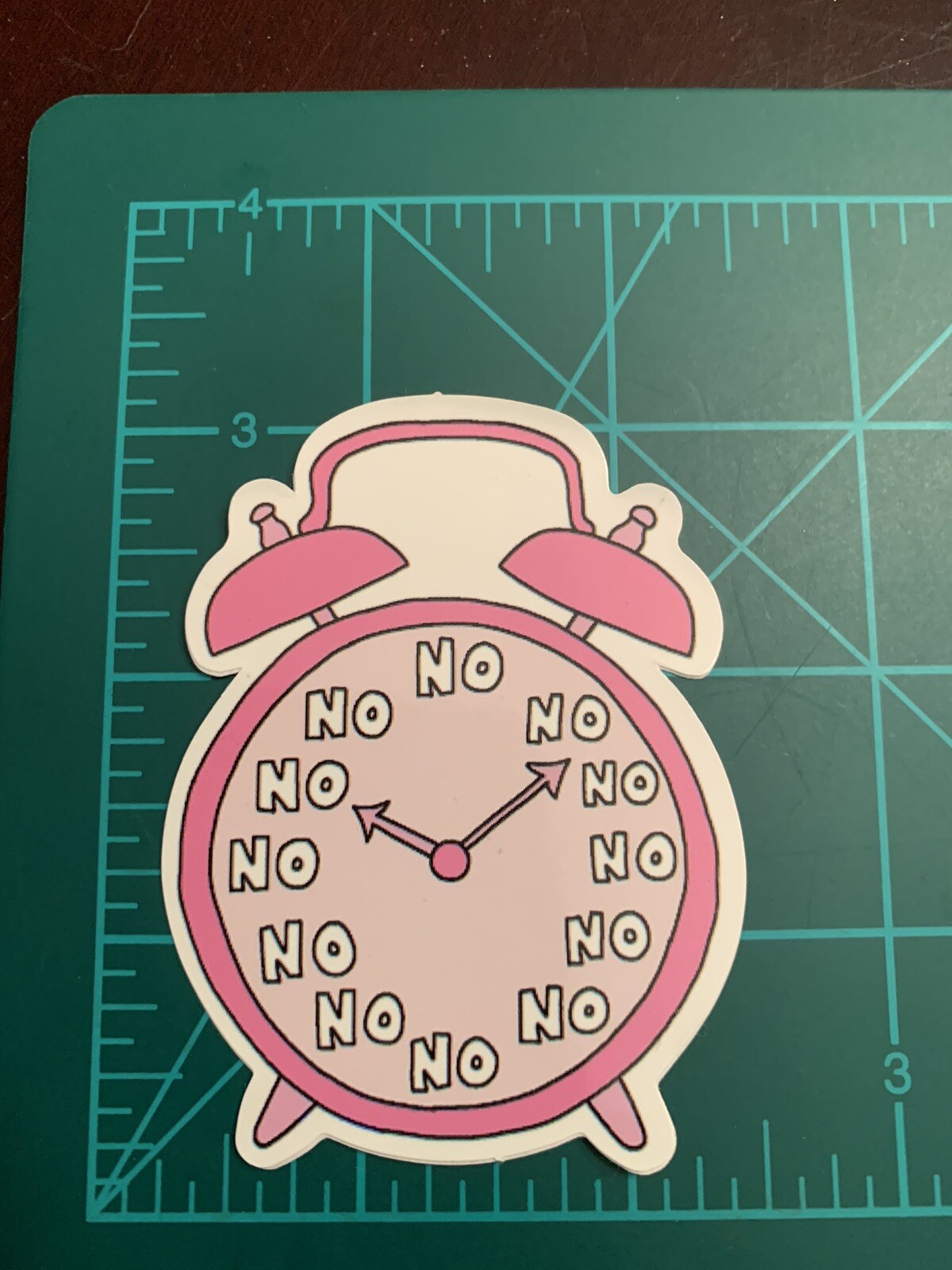 Alarm Clock No No No Sticker Skateboard,  Game, Bottle, LapTop  Phone I-image