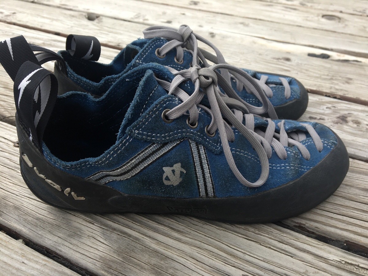 Evolv VTR3D Rock Climbing Shoes Blue Suede Trax USA Size 7 