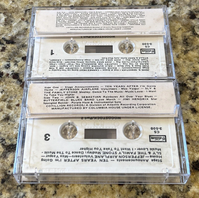 WOODSTOCK PART 1 & 2 CASSETTES. COTILLION CS35001 & CS35002. NEW CASES Foto 2 de 4