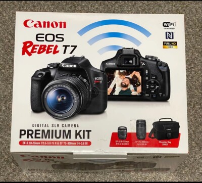 Cannon EOS Rebel T7 Digital SLR Camera Premium Kit