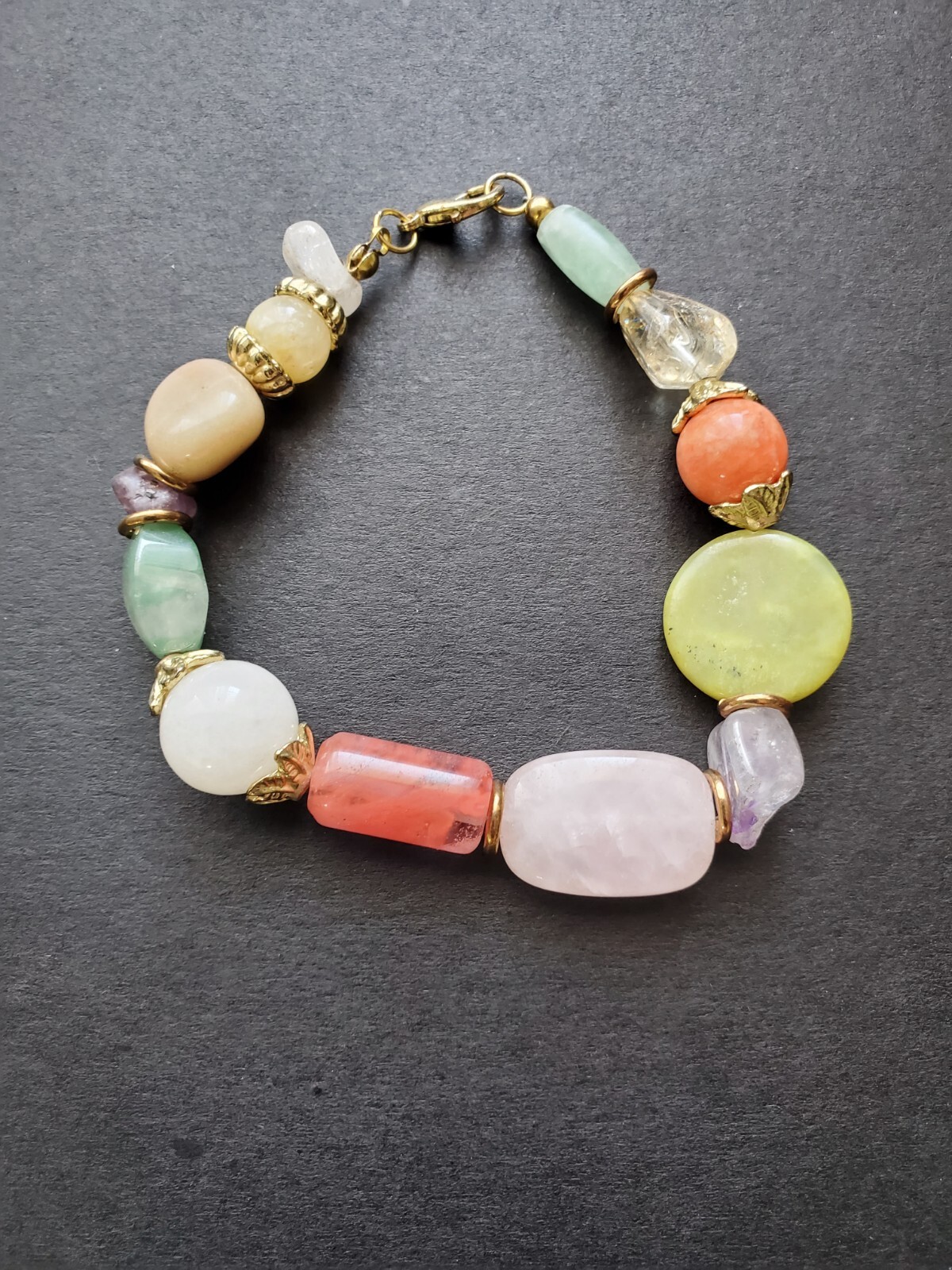 Real Multi Colored Stone Bracelet - image 6